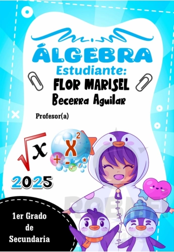 Anime Kawaii Algebra Caratula Celeste